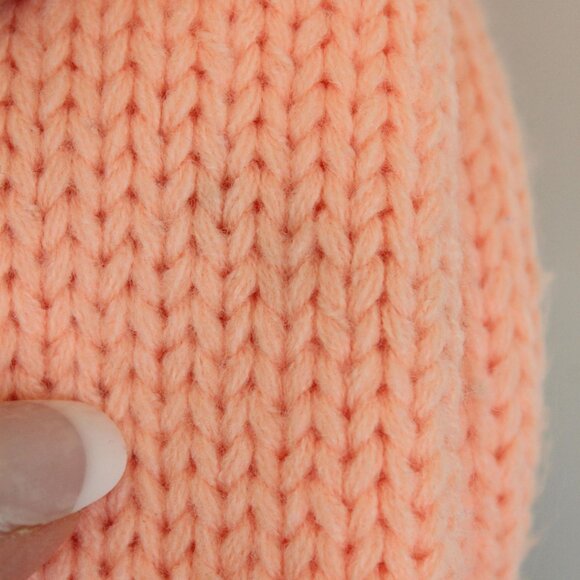 Vintage 1960s Sweater, Full Fashioned Orange Knit Cardigan - Picture 8 of 10